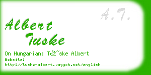 albert tuske business card